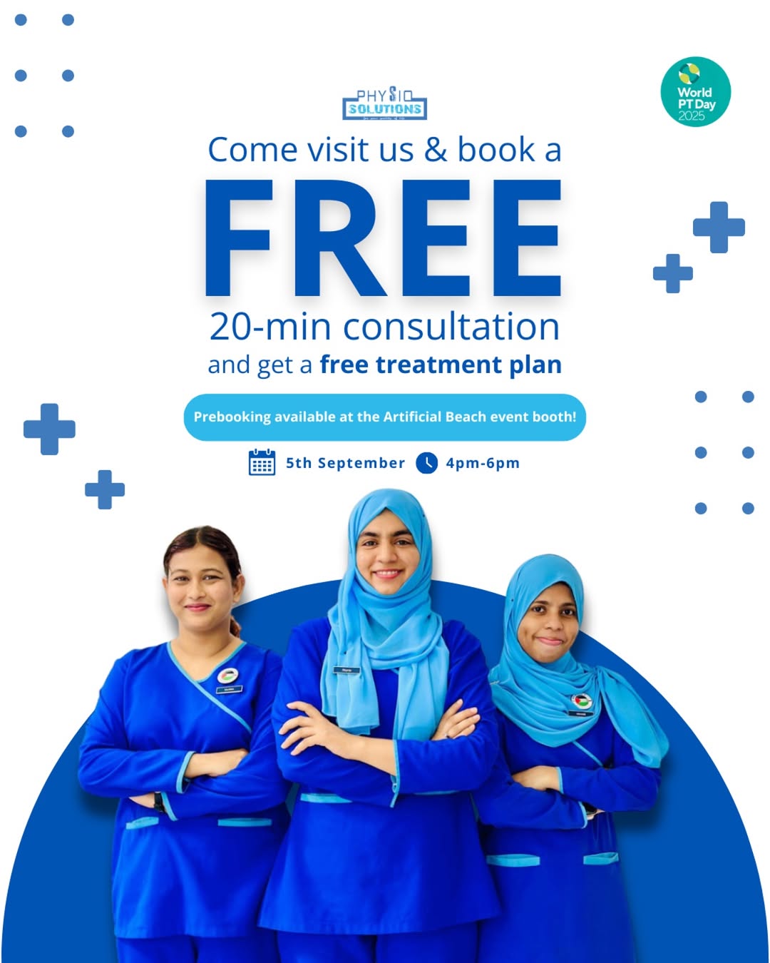 Physiosolutions: Promo for the free 20 minute consultation booth on World PT Day