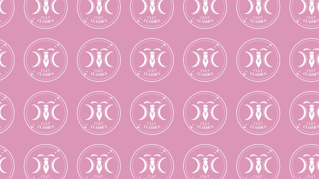 Cult Classics: brand book page 7: Repeating pattern: black mark on Dusty Rose, used for collateral and lining.