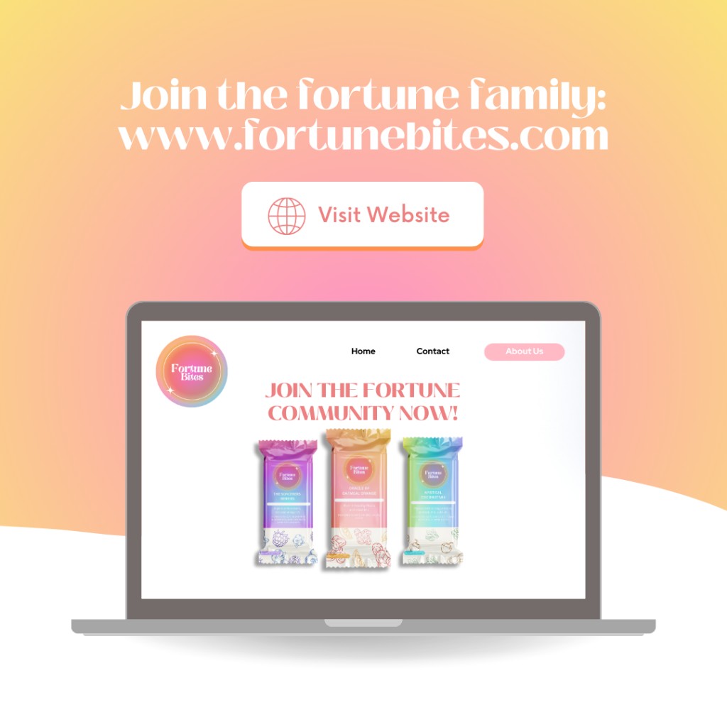 Fortune Bites: brand & product deck page 15: Community CTA: join the Fortune family at fortunebites.com.