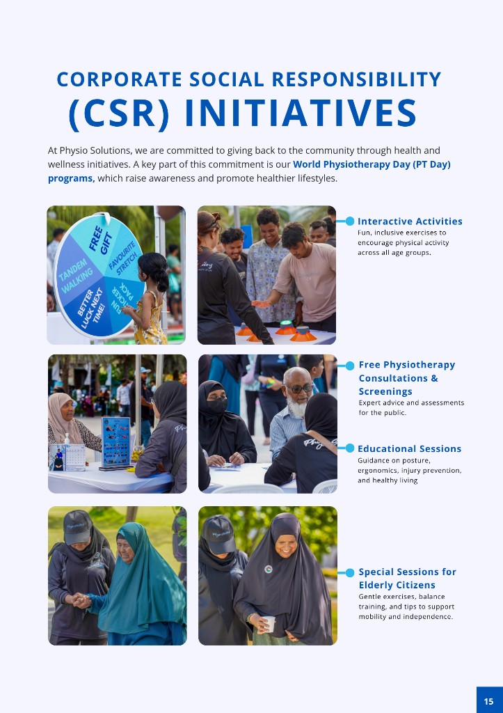 Physio Solutions Company Profile page 18: CSR initiatives