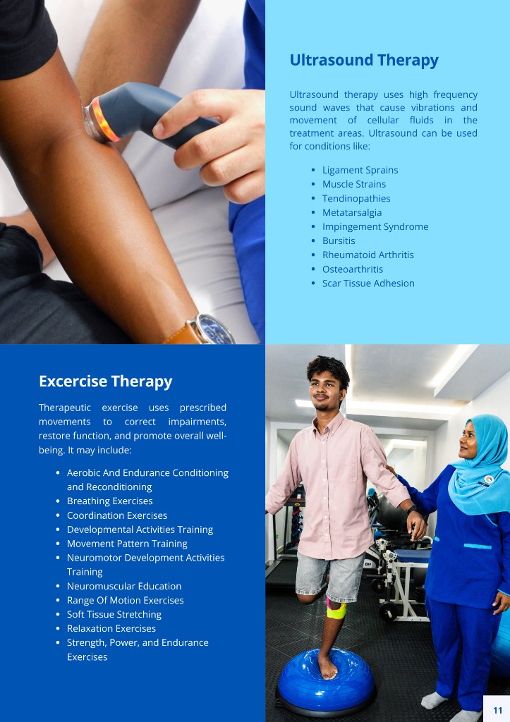 Physio Solutions Company Profile page 14: Ultrasound & exercise therapy